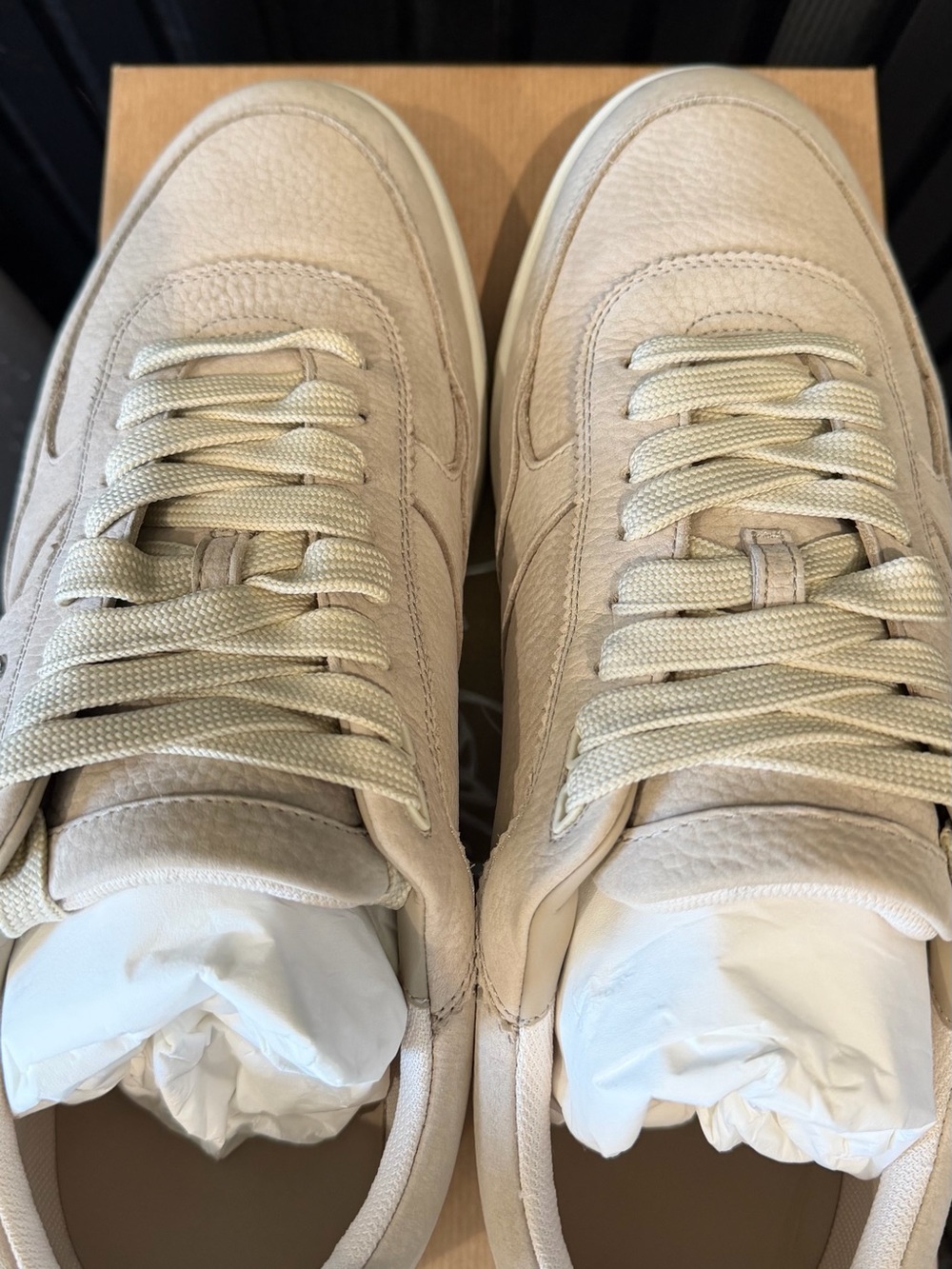 Christian Louboutin Men's Low-Top Sneakers in Cream